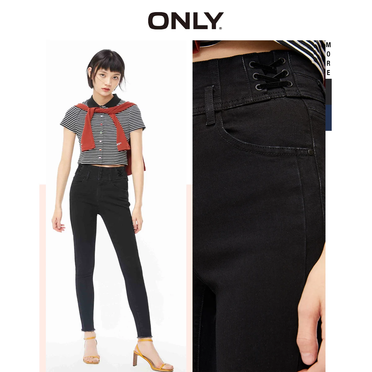 LEN Ženy ' s High-vzostup Chudá Plodín Jeans | 19684